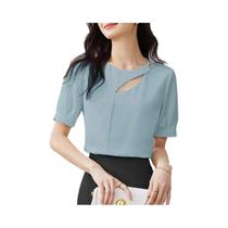 Blusa Feminina De Verão Com Manga Curta, Decote O, Casual, Solta, Moda Sexy, Camisa Para Mulheres Blusa Feminina De Verão Com Manga Curta, Decote O, Casual, Solta, Moda Sexy, Camisa Para Mulheres
