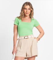 Blusa Feminina Decote Quadrado Endless Verde