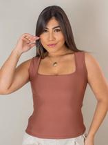 Blusa Feminina Decote Quadrado Reto Em Suplex Regata Feminina Alça Larga Com Decote Sensual Quadrado Blusa Feminina Decote Quadrado Reto Em Suplex Regata Feminina Alça Larga Com Decote Sensual Quadrado