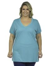 Blusa Feminina Decote V Malha Fria Plus Size Fenomenal (sem elasticidade)