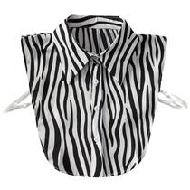 Blusa feminina destacável com estampa de zebra falsa