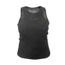 Blusa Feminina Ellus Ribbed Sleeveless Preto