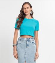 Blusa Feminina Em Cotton Leve Endless Azul Blusa Feminina Em Cotton Leve Endless Azul