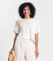 Blusa Feminina Em Crepe Rovitex Bege