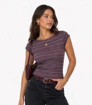 Blusa Feminina Em Jacquard Marino Infinita Cor Roxo Blusa Feminina Em Jacquard Marino Infinita Cor Roxo