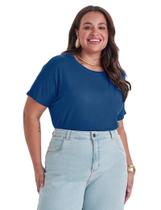 Blusa Feminina Em Malha Canelada Plus Size G1 Ao G4 Blusa Feminina Em Malha Canelada Plus Size G1 Ao G4