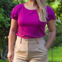 Blusa Feminina Em Malha Gola Redonda Manga 3 Marias 336003 Cor:PretoTamanho:M
