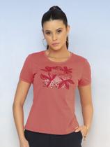 Blusa Feminina Em Meia Malha Estampada Cativa