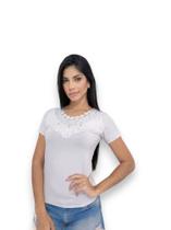 Blusa feminina em viscolycra manga curta linda sku:bv12