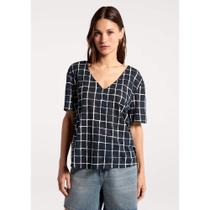 Blusa Feminina Em Viscose Estampada - Azul P
