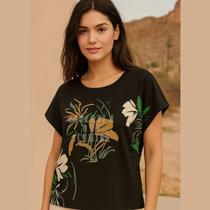 Blusa Feminina Essência que Ilumina em Viscose Crepe Cereja Rosa Blusa Feminina Essência que Ilumina em Viscose Crepe Cereja Rosa