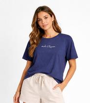 Blusa Feminina Estampa E Costa Maior Infinita Cor Azul