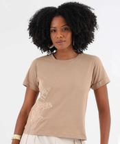 Blusa Feminina Estampa Folhas Marisa Marrom-21039 Blusa Feminina Estampa Folhas Marisa Marrom-21039