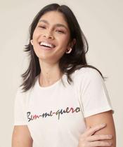Blusa Feminina Estampa Frase Manga Curta Marisa-16202 Blusa Feminina Estampa Frase Manga Curta Marisa-16202