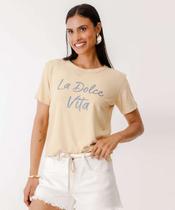 Blusa Feminina Estampa Frase Manga Curta Marisa-27010 Blusa Feminina Estampa Frase Manga Curta Marisa-27010