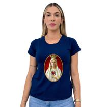 Blusa feminina estampa Nossa Senhora de Fatima camiseta T-shirt