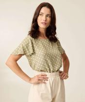 Blusa Feminina Estampa Poá Manga Curta Marisa-73897