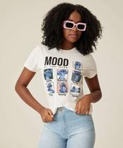 Blusa Feminina Estampa Stitch Manga Curta Disney-16212 Blusa Feminina Estampa Stitch Manga Curta Disney-16212
