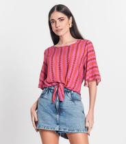 Blusa Feminina Estampada Infinita Cor Rosa