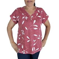 Blusa Feminina Estampada Manga Curta Conforto e Estilo para Todas as Ocasiões