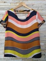 Blusa Feminina Estampada Manga Curta Blusa Feminina Estampada Manga Curta