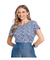 Blusa Feminina Estampada Manga Curta Rovitex