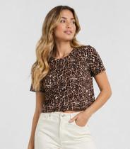 Blusa Feminina Estampada Select Marrom