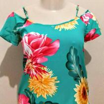 Blusa feminina estampada, tamanho M