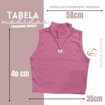 Blusa Feminina Estilo Cropped Canelado Top Moda Blogueira Gola Alta