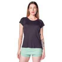 Blusa Feminina Estilo do Corpo de Poliamida Preto