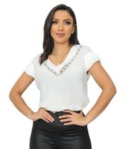 Blusa feminina evangélica plus size manga curta sku:bp102