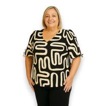 Blusa Feminina Evangélica Plus Size Tecido Duna Manga Bufante com Amarração Decote V Moda Cristã G GG Confortável Elegante Para Culto Igreja Senhora Blusa Feminina Evangélica Plus Size Tecido Duna Manga Bufante com Amarração Decote V Moda Cristã G GG Confortável Elegante Para Culto Igreja Senhora
