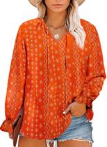 Blusa feminina Eytino Plus Size Boho Floral Chiffon Vermelha 2X Blusa feminina Eytino Plus Size Boho Floral Chiffon Vermelha 2X