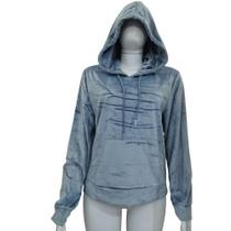 Blusa feminina facinelli 670320 moletom felpudo canguru com capuz by mooncity