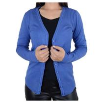 Blusa Feminina Facinelli By Mooncity Cardigan Azul - 651180