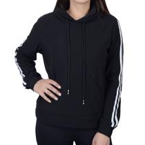 Blusa Feminina Facinelli By Mooncity Moletom Peluciado Preto - 670330