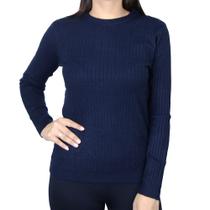 Blusa Feminina Facinelli By Mooncity Tricot Azul Marinho - 650927
