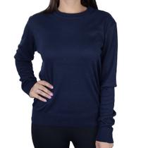 Blusa Feminina Facinelli By Mooncity Tricot Azul Marinho - 651011
