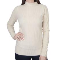 Blusa Feminina Facinelli By Mooncity Tricot Bege Areia - 650935