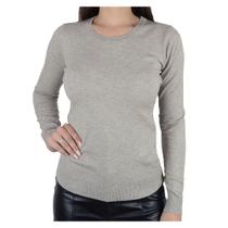 Blusa Feminina Facinelli By Mooncity Tricot Bege Cacau - 651