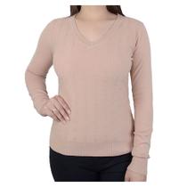 Blusa Feminina Facinelli By Mooncity Tricot Bege Camel 65108