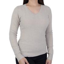 Blusa Feminina Facinelli By Mooncity Tricot Bege Kaqui 65108