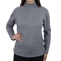 Blusa Feminina Facinelli By Mooncity Tricot Cinza - 651308