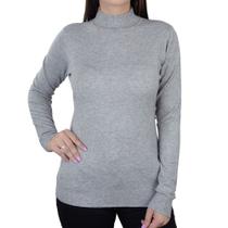 Blusa Feminina Facinelli By Mooncity Tricot Cinza Claro - 650945