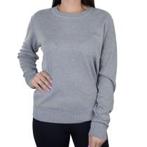 Blusa Feminina Facinelli By Mooncity Tricot Cinza Claro - 651011