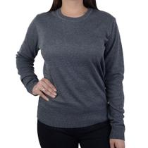 Blusa Feminina Facinelli By Mooncity Tricot Cinza Escuro 651