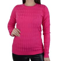 Blusa Feminina Facinelli By Mooncity Tricot Pink - 651047
