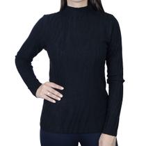 Blusa Feminina Facinelli By Mooncity Tricot Preta - 650935