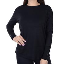 Blusa Feminina Facinelli By Mooncity Tricot Preta - 650948