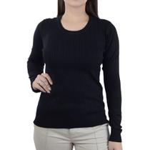 Blusa Feminina Facinelli By Mooncity Tricot Preta - 65108